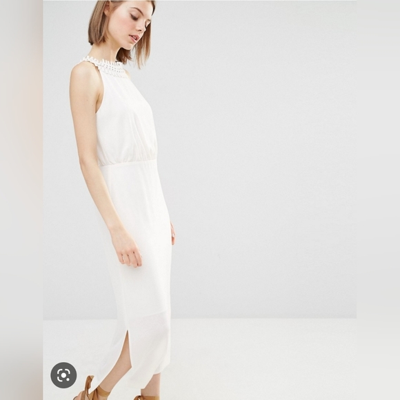 ASOS Warehouse Criss Cross Midi Dress - Picture 2 of 6